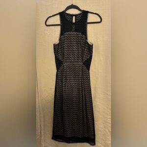 NSR Elegant Black and Nude Dress